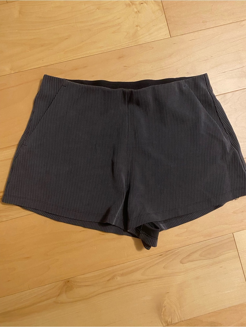 lululemon athletica Ribbed High-Rise Pull-On Shorts in Charcoal